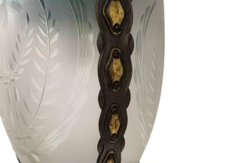 Art Nouveau Patinated Brass Hall Lantern, 1900s